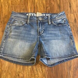 Women’s Y2K Hydraulic Denim Shorts, Size 5/6